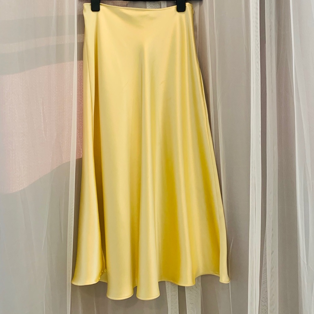Zara satin maxi skirt